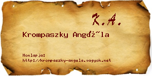 Krompaszky Angéla névjegykártya